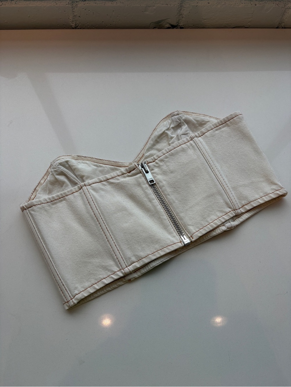 GANNI Vanilla Ice Sparkle Corset Top - Picture 4 of 4